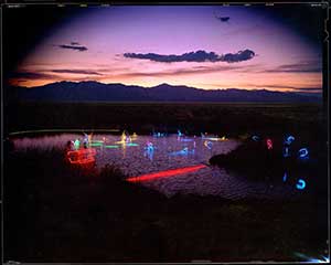 Black Rock Spring with Water Sprites - Sunset + Night